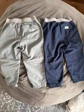 OshKosh B'gosh Light Gray & Navy Jogger Pants